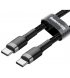 Кабель Baseus Cafule Type-C to Type-C PD 2.0 60W (2m) Grey/Black (CATKLF-HG1)