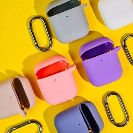 Чохол Silicone Case New with Carbine для Apple Airpods 1/2 Dark Gray