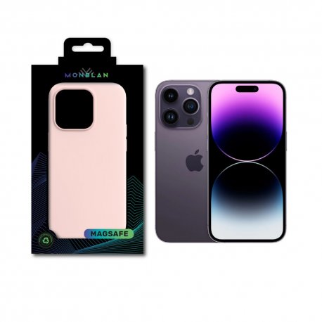 Чохол Monblan Magnetic Silicone Series MagSafe для iPhone14 Pro Max Chalk Pink