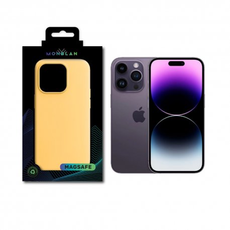 Чехол Monblan Magnetic Silicone Series MagSafe для iPhone14 Pro Sunglow