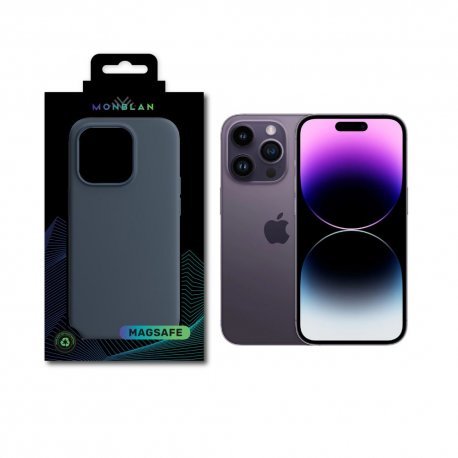 Чехол Monblan Magnetic Silicone Series MagSafe для iPhone14 Pro Storm Blue
