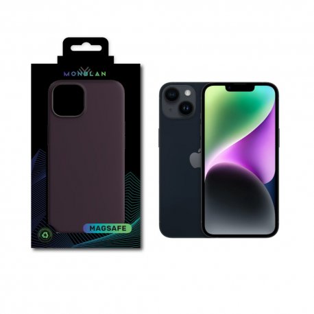 Чехол Monblan Magnetic Silicone Series MagSafe для iPhone14 Elderberry