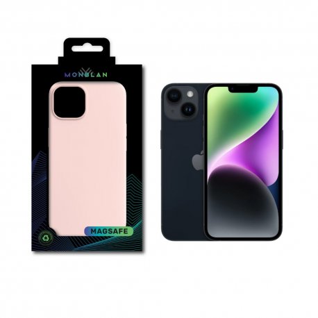 Чехол Monblan Magnetic Silicone Series MagSafe для iPhone14 Chalk Pink