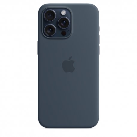 Чехол Apple iPhone 15 Pro Max Silicone Case with MagSafe Storm Blue (MT1P3)