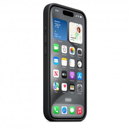 Чехол Apple iPhone 15 Pro FineWoven Case with MagSafe Black (MT4H3)