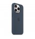 Чехол Apple iPhone 15 Pro Silicone Case with MagSafe Storm Blue (MT1D3)