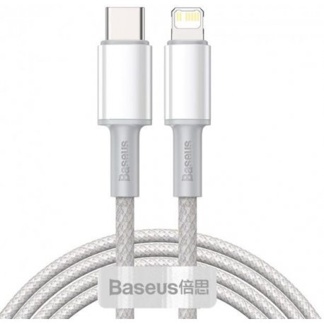 Кабель Baseus High Density Braided Type-C to Lightning PD 20W (2m) White (CATLGD-A02)