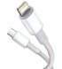 Кабель Baseus High Density Braided Type-C to Lightning PD 20W (2m) White (CATLGD-A02)