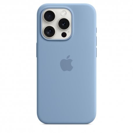 Чехол Apple iPhone 15 Pro Silicone Case with MagSafe Winter Blue (MT1L3)