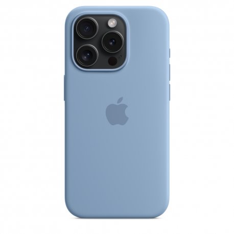 Чехол Apple iPhone 15 Pro Silicone Case with MagSafe Winter Blue (MT1L3)