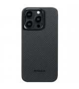 Чохол Pitaka MagEZ 4 Twill 600D Case для iPhone 15 Pro Max Black/Grey (KI1501PMA)