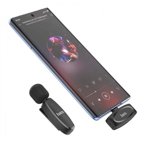 Микрофон-петличка Hoco L15 Crystal Lavalier Type-C Black