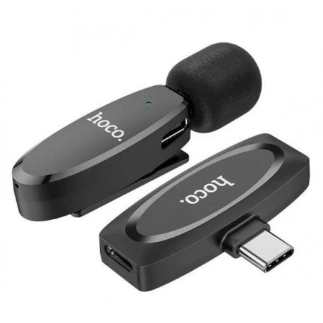 Микрофон-петличка Hoco L15 Crystal Lavalier Type-C Black