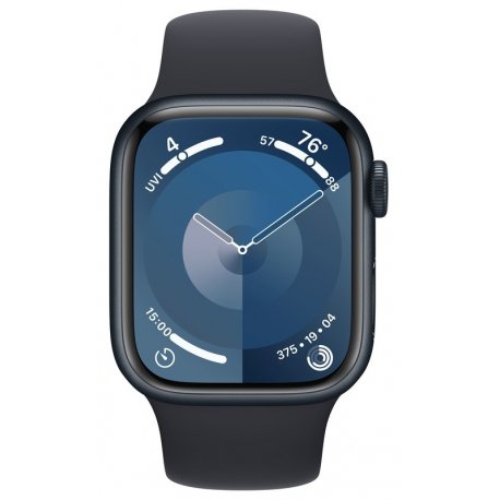 Apple Watch Series 9 41mm (GPS) Midnight Aluminum Case with Midnight Sport Band - Size S/M (MR8W3QP/A)