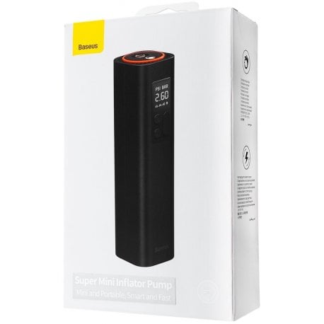 Автомобільний насос Baseus Super Mini Inflator Pump Black (CRCQ000001)