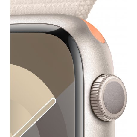 Apple Watch Series 9 45mm (GPS) Starlight Aluminum Case with Starlight Sport Loop (MR983)