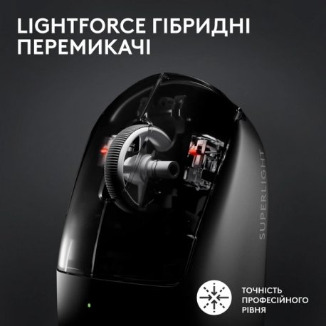 Миша ігрова бездротова Logitech G Pro X Superlight 2 Lightspeed Wireless Black (910-006630)