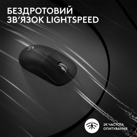 Миша ігрова бездротова Logitech G Pro X Superlight 2 Lightspeed Wireless Black (910-006630)