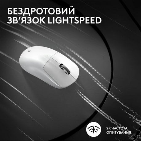 Миша ігрова бездротова Logitech G Pro X Superlight 2 Lightspeed Wireless White (910-006638)