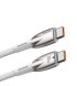 Кабель Baseus Cafule Glimmer Series Fast Charging Type-C to Type-C 100W (1m) White (CADH000702)