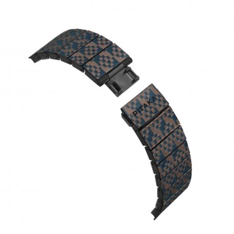 Ремешок Pitaka Dreamland Stairs Chroma Carbon Band для Apple Watch 49/45/44mm Blue/Cooper (AWB2302)