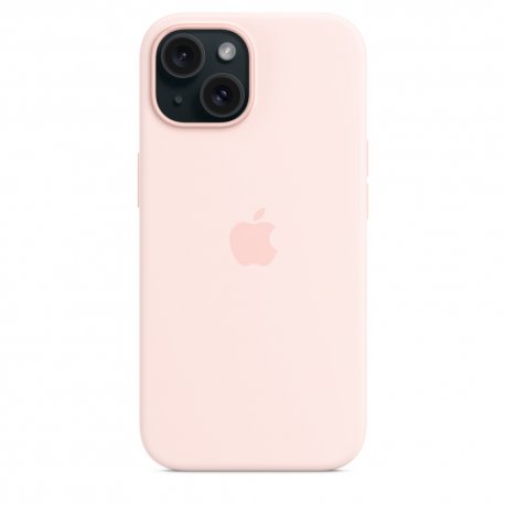 Чехол Apple iPhone 15 Silicone Case with MagSafe Light Pink (MT0U3)