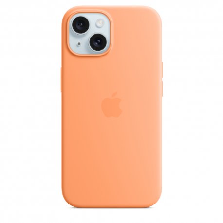 Чехол Apple iPhone 15 Silicone Case with MagSafe Orange Sorbet (MT0W3)
