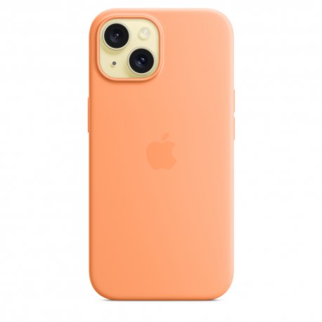 Чехол Apple iPhone 15 Silicone Case with MagSafe Orange Sorbet (MT0W3)