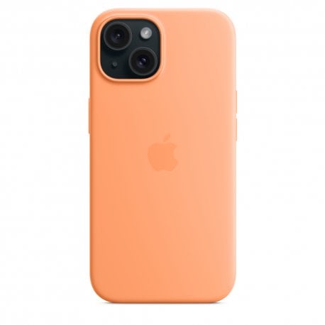 Чехол Apple iPhone 15 Silicone Case with MagSafe Orange Sorbet (MT0W3)