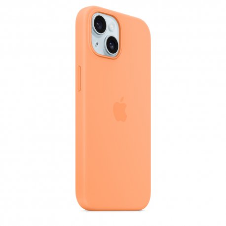Чехол Apple iPhone 15 Silicone Case with MagSafe Orange Sorbet (MT0W3)