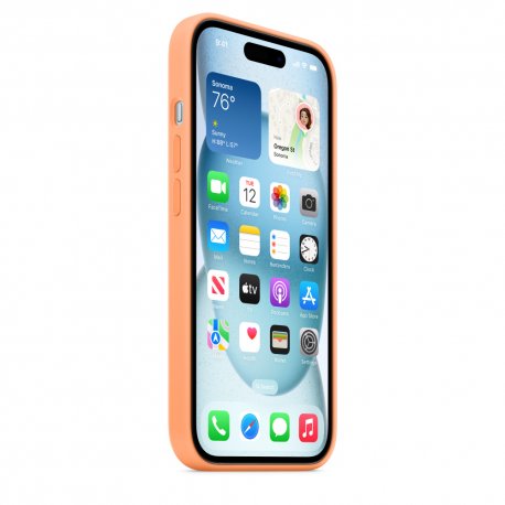 Чехол Apple iPhone 15 Silicone Case with MagSafe Orange Sorbet (MT0W3)
