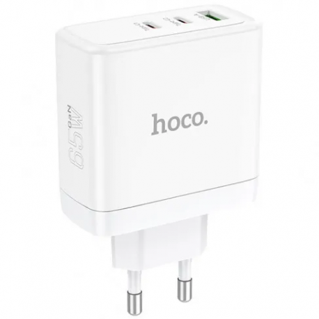 Мережевий зарядний пристрій Hoco N30 PD65W(2Type-C/1USB) White