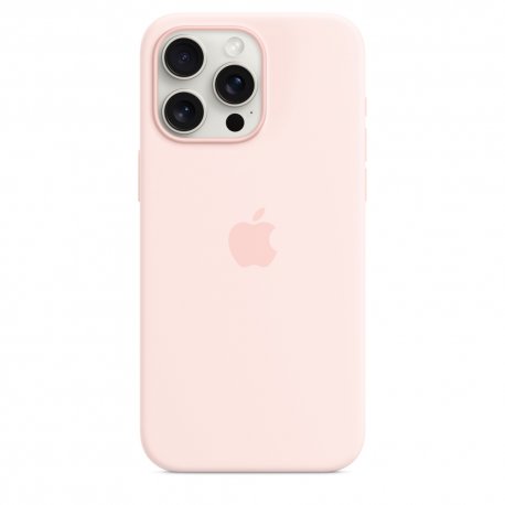 Чехол Apple iPhone 15 Pro Max Silicone Case with MagSafe Light Pink (MT1U3)