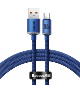Кабель Baseus Crystal Shine Series USB to Type-C 100W 1.2m Blue (CAJY000403)