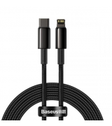 Кабель Baseus Tungsten Gold Fast Charging Type-C to Lightning PD 20W (2m) (Black) (CATLWJ-A01)