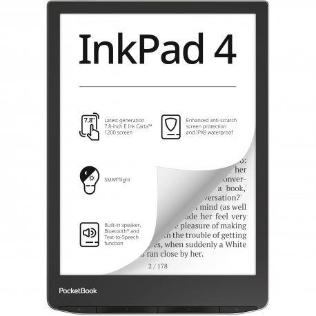 Електронна книга PocketBook 743G InkPad 4 Stardust Silver (PB743G-U-CIS)