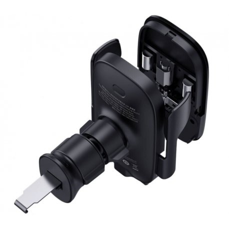 Автодержатель с БЗУ Baseus Milky Way Pro 15W Black (C40357000111-00)