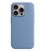 Чехол Monblan Magnetic Silicone Series для iPhone 15 Pro MagSafe Winter Blue