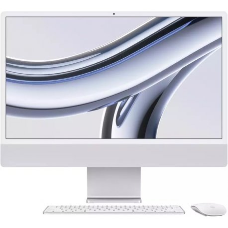 Apple iMac 24" 4.5К M3 Chip 8/256GB 10GPU 2023 Silver (MQRJ3)