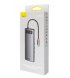 HUB Baseus Metal Gleam 12in1 2USB3.1+2USB3.0+HDMI+Type-C3.1+PD+TF+SD+DP+3.5mm+RJ45 Grey (WKWG020213)