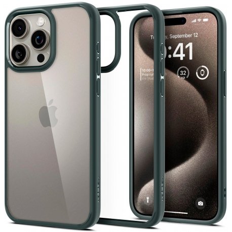 Чехол Spigen Ultra Hybrid для iPhone 15 Pro Max Abyss Green (ACS06574)