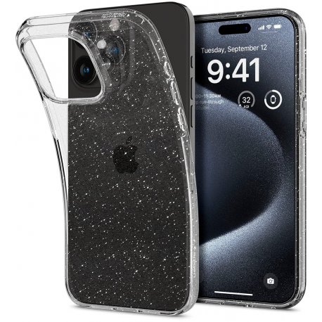 Чехол Spigen Liquid Crystal Glitter для iPhone 15 Pro Crystal Quartz (ACS06701)