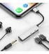 Перехідник Baseus 3-in-1 Lightning to Dual Lightning 3.5 mm Female Silver/Black (CALL52-S1)