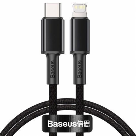 Кабель Baseus High Density Braided Type-C to Lightning PD 20W (1m) Black (CATLGD-01)