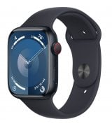 Apple Watch Series 9 45mm (GPS+LTE) Midnight Aluminum Case with Midnight Sport Band - Size S/M (MRMC3)