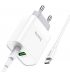 Сетевое зарядное устройство Hoco 80A Plus Rapido (Type-C+USB) PD20W+QC3.0 White