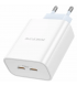 Сетевое зарядное устройство Borofone BA73A Young (2Type-C) Dual Port PD 35W White
