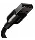 Кабель Baseus Tungsten Gold Fast Charging Lightning 2.4A (1m) Black (CALWJ-01)