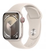 Apple Watch Series 9 41mm (GPS+LTE) Starlight Aluminum Case with Starlight Sport Band - Size M/L (MRHP3)