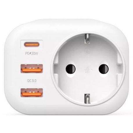 Многофункциональная розетка Proove Multifunctional Socket PD-01 EU 1AC (1Type-C 20W+2USB) (PSMF20210002)